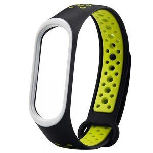 Ремінець Nike Design для Xiaomi Mi Band 3/4 (Чорний/Жовтий)