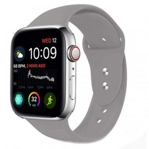 Ремінець силіконовий для Apple watch 42mm / 44mm (Сірий / Lavender Grey)