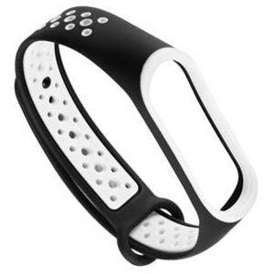 Ремінець Nike Design для Xiaomi Mi Band 3/4 (Чорний/Білий)