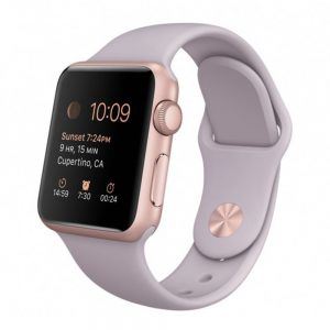 Ремінець силіконовий для Apple watch 42mm / 44mm (Бузковий / Lilac)