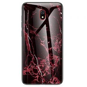 Чохол скляний Luxury Marble для Xiaomi Redmi 8a Марсала