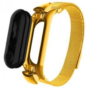 Ремінець Milanese design для Xiaomi Mi Band 3/4 Золотий