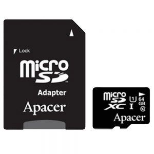 Карта пам'яті Apacer microSDXC 64Gb (UHS-1) class 10 R100MB/s V10 + SD Адаптер