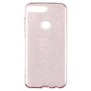 Чохол Remax Glitter Siliconе для Huawei Y7 Prime (2018) Рожевий