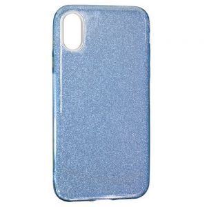 Чохол Glitter Silicon для iPhone X Синій