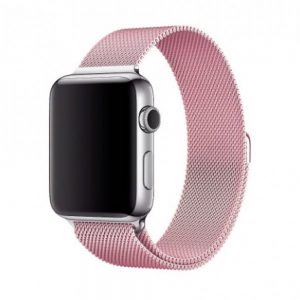 Ремiнець для Apple Watch Steel Milanese Loop 42/44mm Рожевий