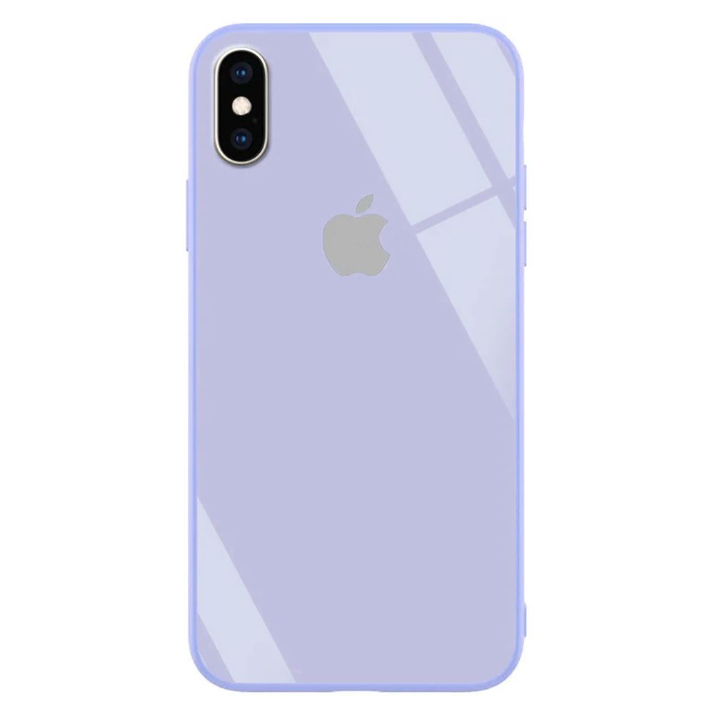 Чохол скляний для Apple iPhone Xs Max Лавандовий