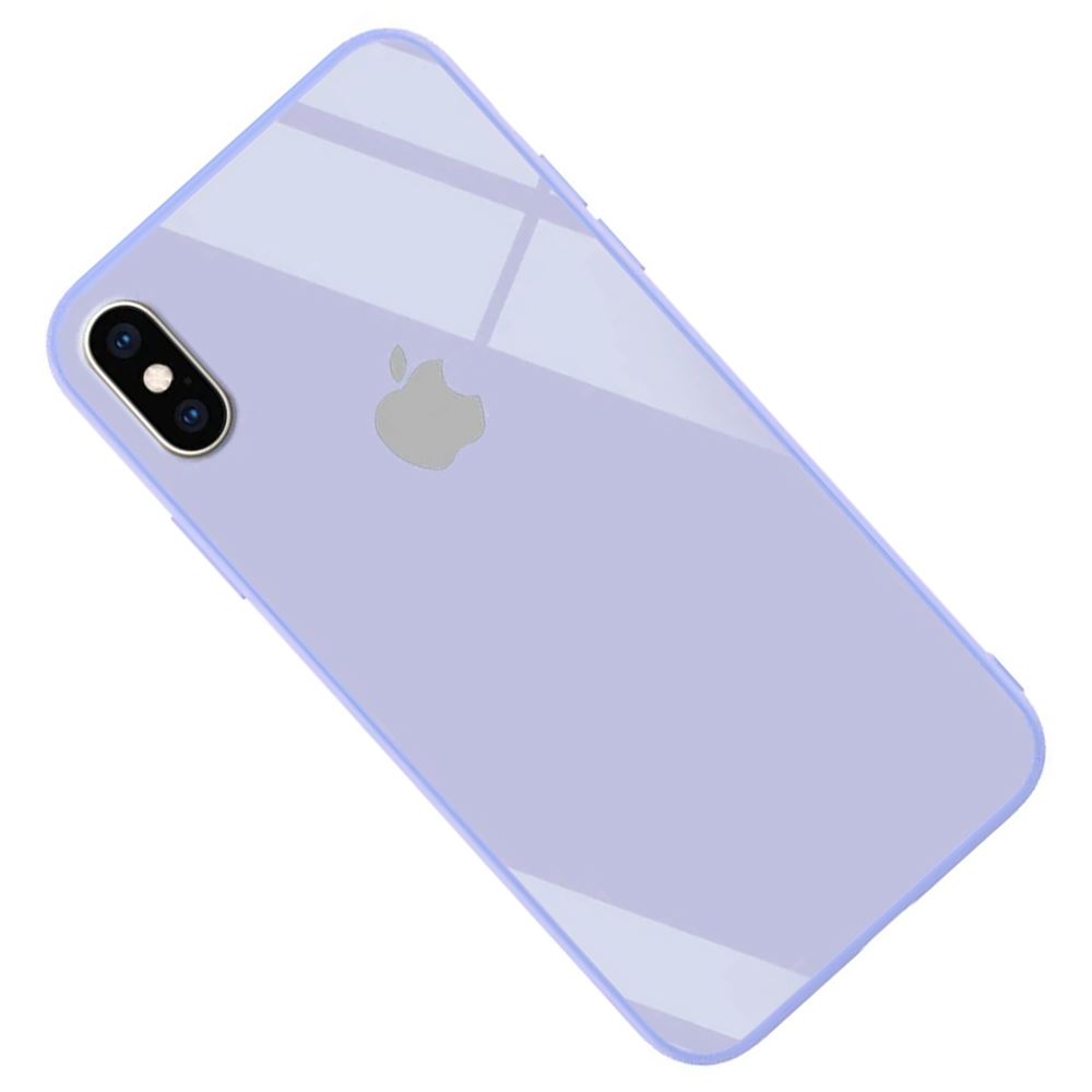 Чохол скляний для Apple iPhone Xs Max Лавандовий - Зображення 4