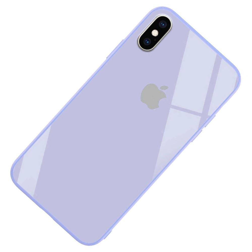 Чохол скляний для Apple iPhone Xs Max Лавандовий - Зображення 2