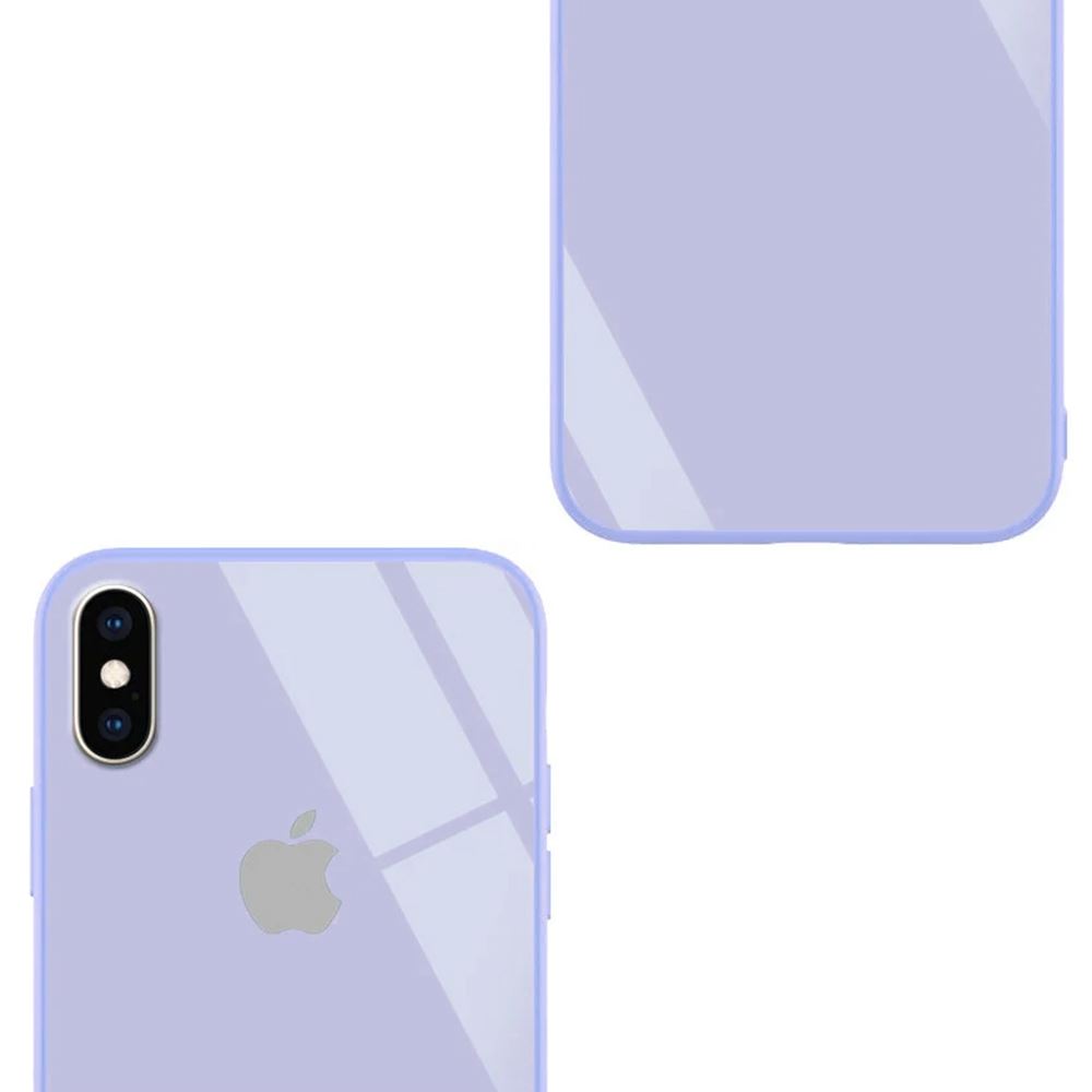 Чохол скляний для Apple iPhone Xs Max Лавандовий - Зображення 3