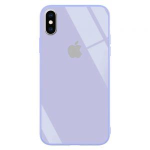 Чохол скляний для Apple iPhone Xs Лаванда