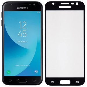 Захисне скло для Samsung J330 Galaxy J3 (2017) Full Glue (0.3 мм, 2.5D, чорний)