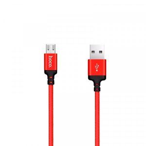 Кабель USB Hoco X14 MicroUSB Червоний/Чорний 1m