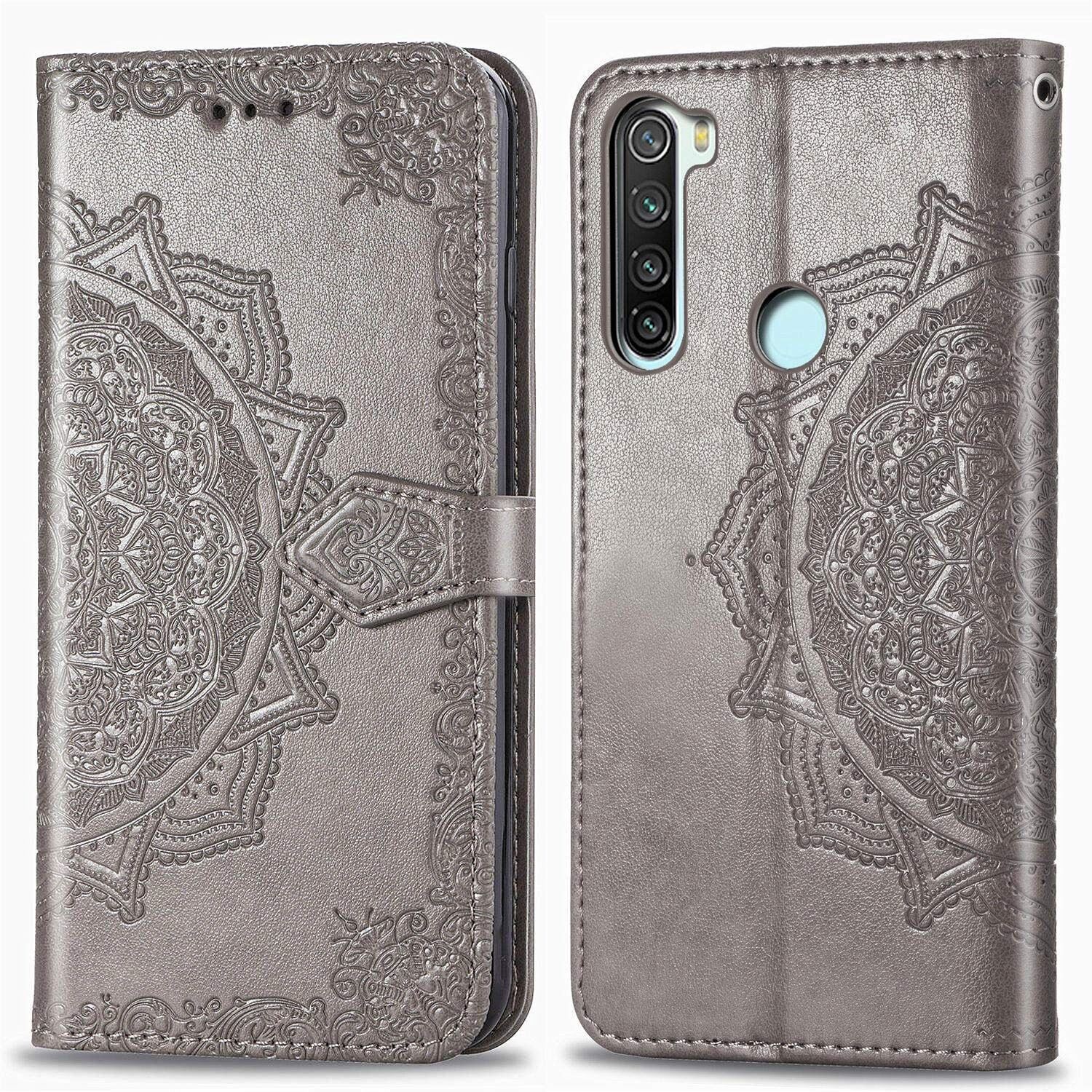 Чохол книжка шкіряний Art з візитницею для Xiaomi Redmi Note 8T (Сірий) - Зображення 3