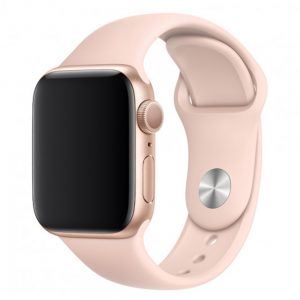 Ремінець силіконовий для Apple watch 38mm / 40mm (Рожевий / Pink Sand)