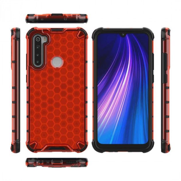 Чохол ударостійкий Crashproof Honeycomb для Xiaomi Redmi Note 8 (Червоний) - Зображення 2