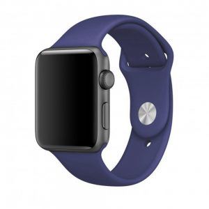 Ремінець силіконовий для Apple watch 38mm / 40mm (Синій / Navy Blue)