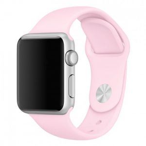 Ремінець силіконовий для Apple watch 38mm / 40mm (Рожевий / Light pink)