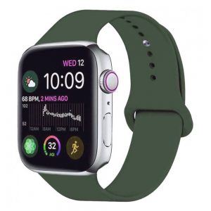 Ремінець силіконовий для Apple watch 38mm / 40mm (Зелений / Black Green)
