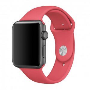 Ремінець силіконовий для Apple watch 42mm / 44mm (Червоний / Camellia Red)