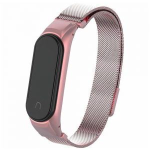 Ремінець Milanese design для Xiaomi Mi Band 4 Рожевий