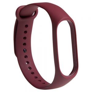 Ремінець силіконовий для фітнес-браслета Xiaomi Mi Band 2 Бордовий