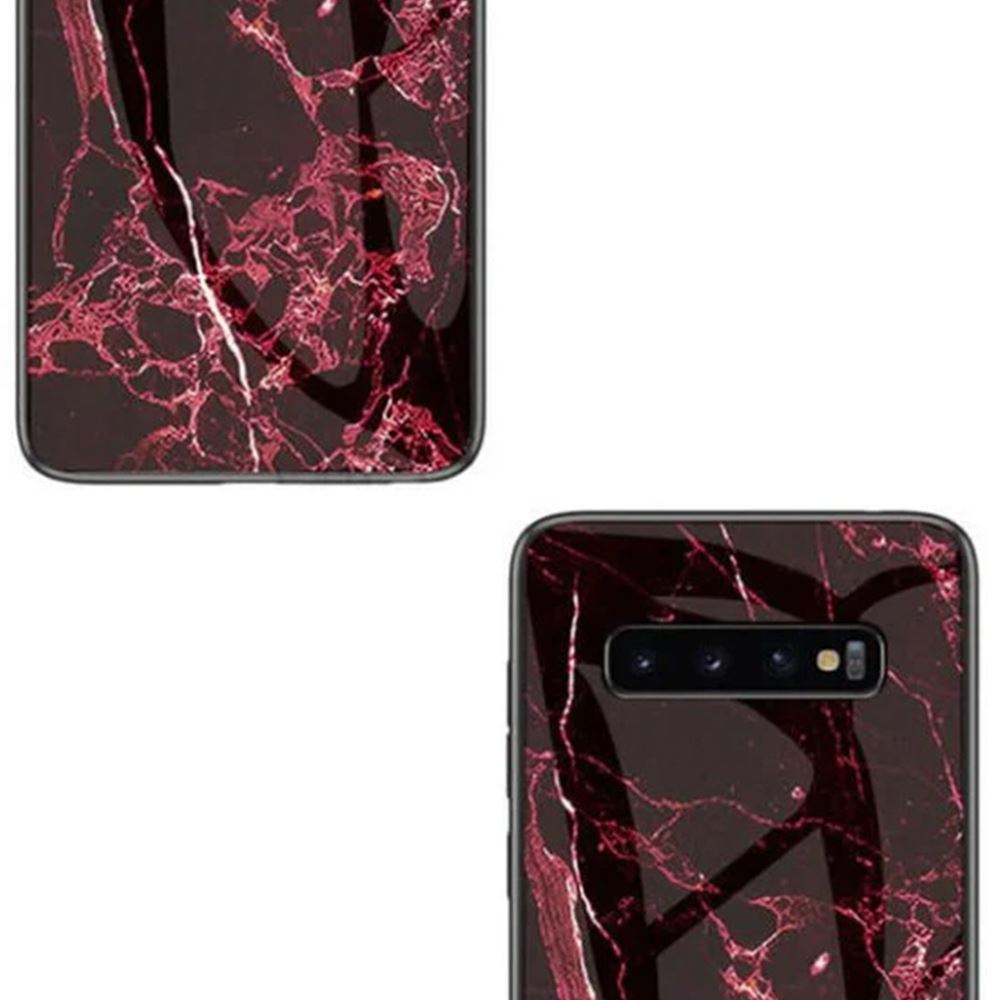 Чохол скляний Luxury Marble для Samsung Galaxy S10 Марсала - Зображення 2