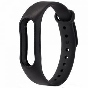 Ремінець силіконовий для фітнес-браслета Xiaomi Mi Band 2 Чорний