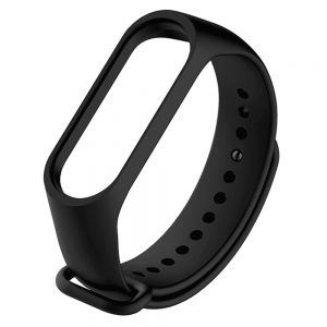 Ремінець силіконовий для фітнес-браслета Xiaomi Mi Band 3/4 Чорний