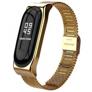 Ремінець Milanese design для Xiaomi Mi Band 3 Золотий