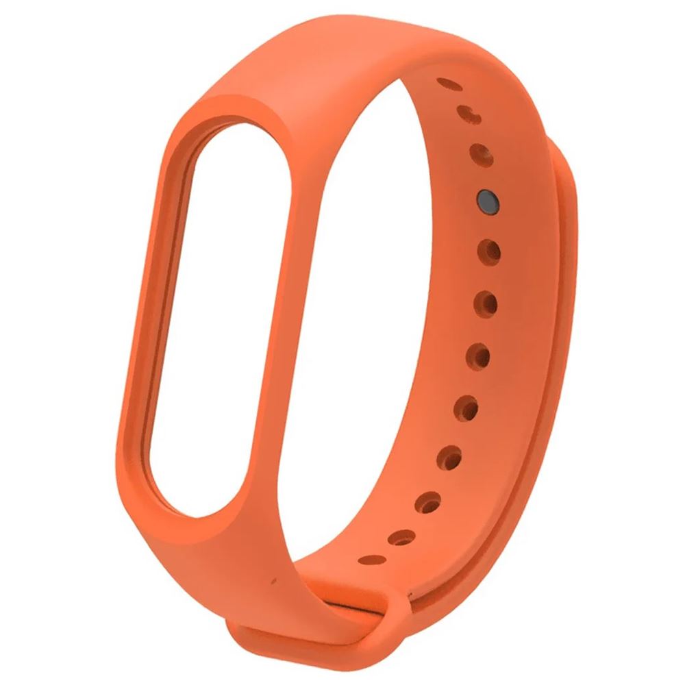 Ремінець силіконовий для фітнес-браслета Xiaomi Mi Band 3/4 Помаранчевий