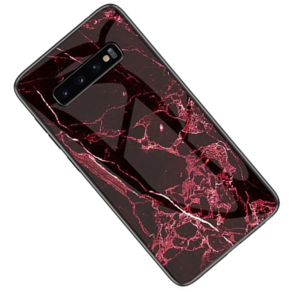 Чохол скляний Luxury Marble для Samsung Galaxy S10 Марсала - Зображення 3