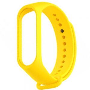 Ремінець силіконовий для фітнес-браслета Xiaomi Mi Band 3/4 Жовтий