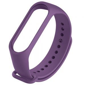 Ремінець силіконовий для фітнес-браслета Xiaomi Mi Band 3/4 Фіолетовий