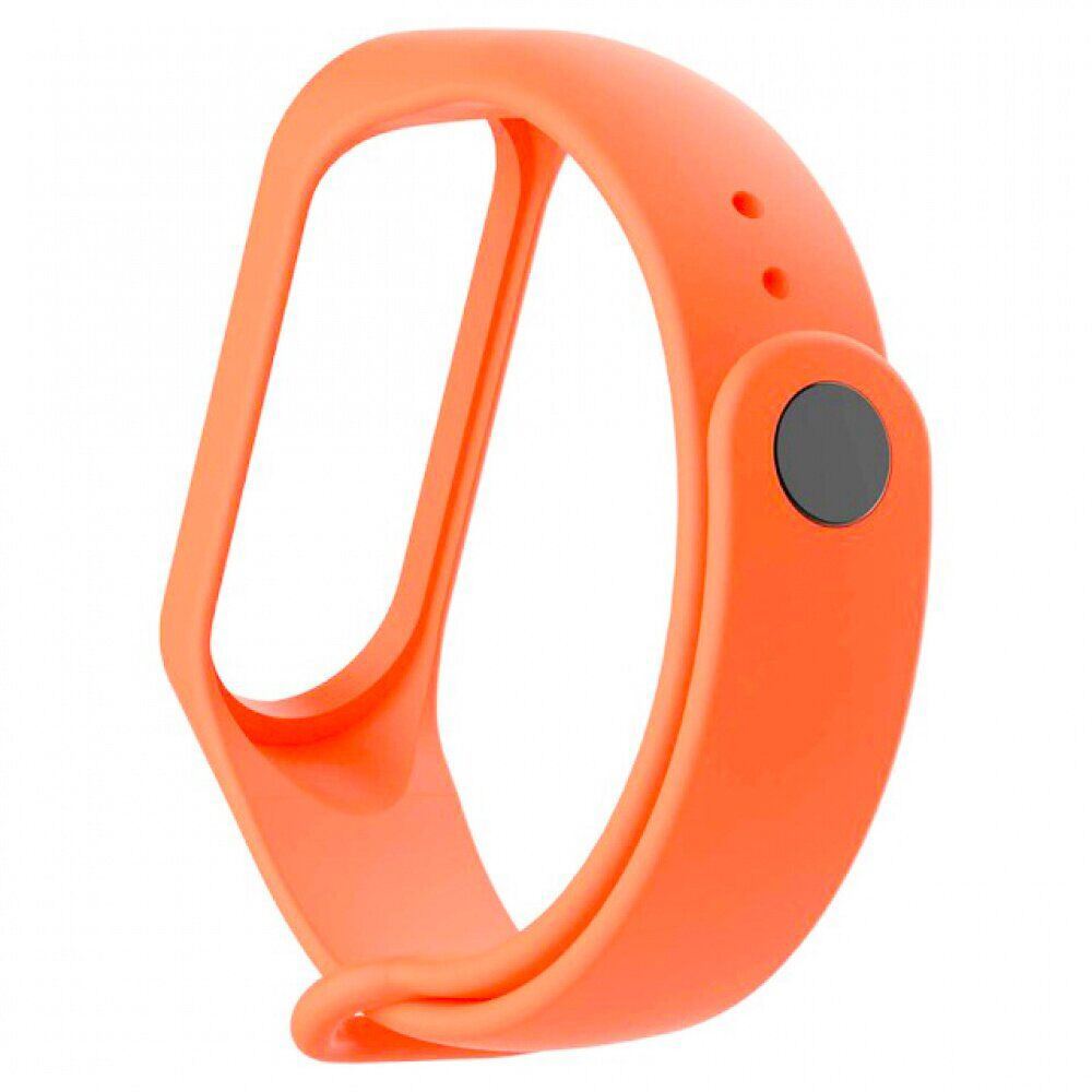 Ремінець силіконовий для фітнес-браслета Xiaomi Mi Band 3/4 Помаранчевий - Зображення 4
