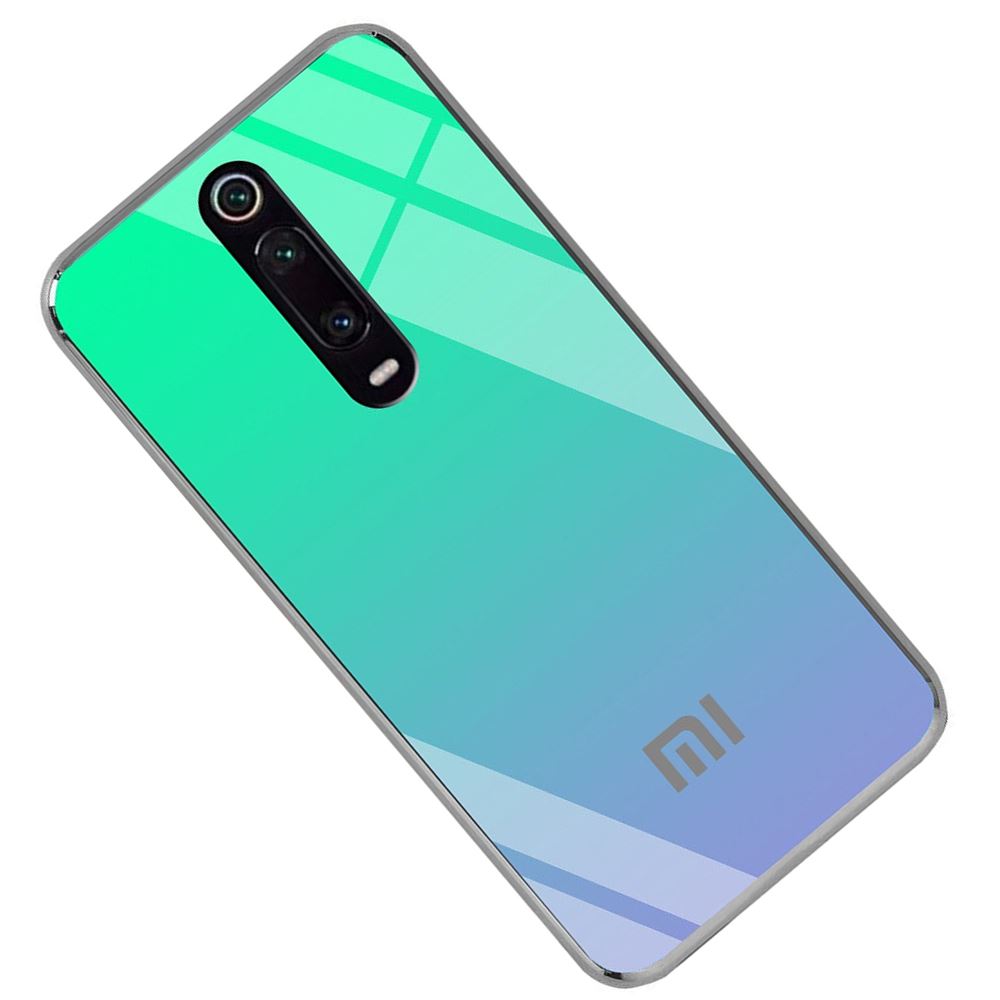 Чохол скляний Gradient Rainbow з лого для Xiaomi Redmi K20 / K20 Pro / Mi9T / Mi9T Pro Зелений - Зображення 2