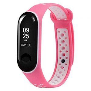 Ремінець Nike Design для Xiaomi Mi Band 3/4 (Рожевий/Білий)