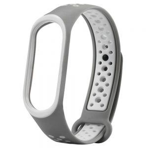 Ремінець Nike Design для Xiaomi Mi Band 3/4 (Сірий/Білий)
