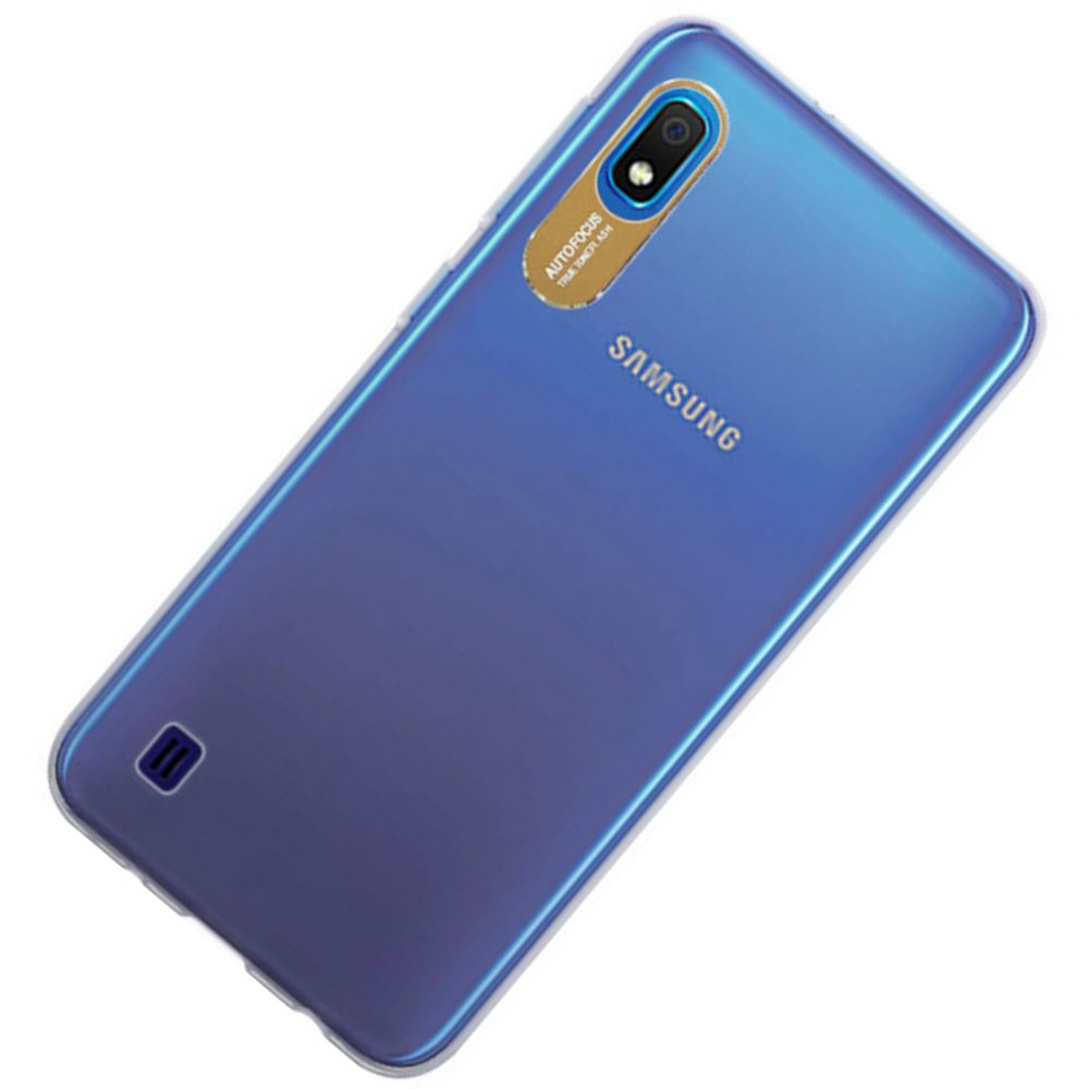 Чохол TPU Epic clear flash для Samsung Galaxy A10 (A105F) Прозорий / Золотий - Зображення 3
