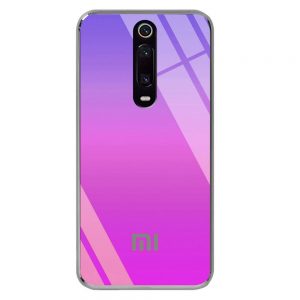 Чохол скляний Gradient Rainbow з лого для Xiaomi Redmi K20 / K20 Pro / Mi9T / Mi9T Pro Фіолетовий