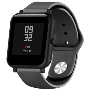 Ремінець силіконовий 20mm Nike Design для Xiaomi/Amazfit/Samsung (Чорний)