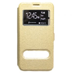 Чохол книжка для Samsung J710 (J7-2016) with Window Золотий