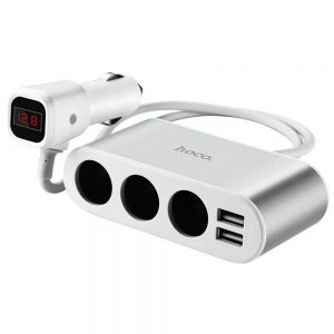 Автомобільний зарядний пристрій Earldom ES-CS2 (розгалужувач прикурювача) 2USB (3.1A) Сірий