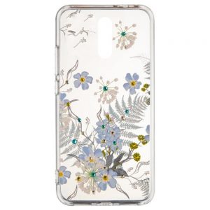 Чохол Diamond Silicon Younicou (New) для Xiaomi Redmi 8 Сині квіти