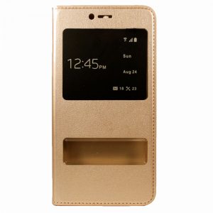 Чохол книжка для Huawei Y5 (2017) with Window Золотий