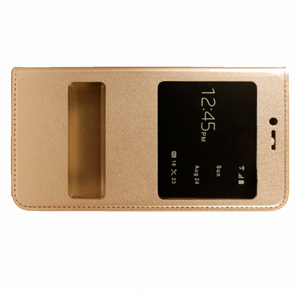 Чохол книжка для Huawei Y5 (2017) with Window Золотий - Зображення 2