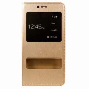 Чохол книжка для Huawei Y7 with Window Золотий