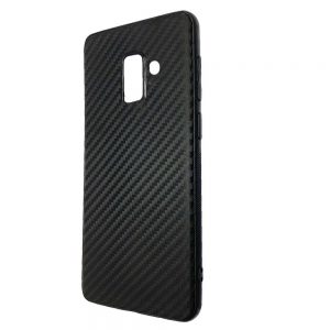 Чохол скляний для Samsung J6 Plus (J610) Карбон