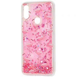 Чохол Lively Glitters для Xiaomi Redmi Note 7 Рожевий Фламінго