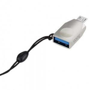 Перехідник OTG Hoco UA10 MicroUSB - USB OTG Pearl Nickel